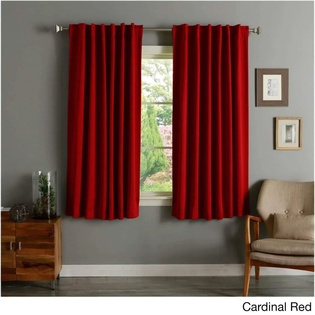 Aurora Home Insulated Thermal 63-inch Blackout Curtain Panel Pair