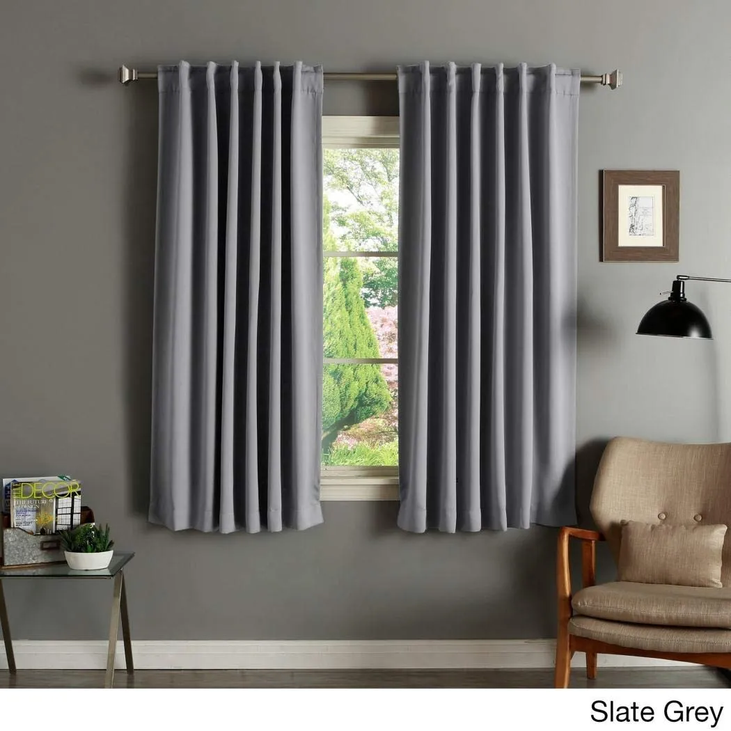 Aurora Home Insulated Thermal 63-inch Blackout Curtain Panel Pair