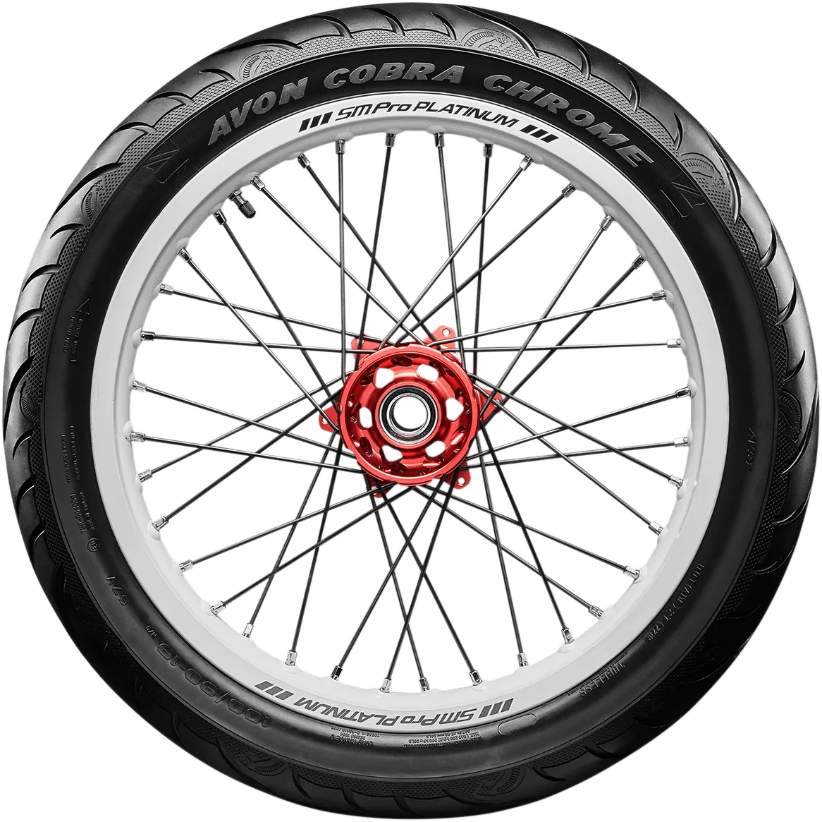 Avon Tyres 2120194 Avon AV91 Cobra Chrome MH90-21 Front Tire for Harley Davidson Motorcycles