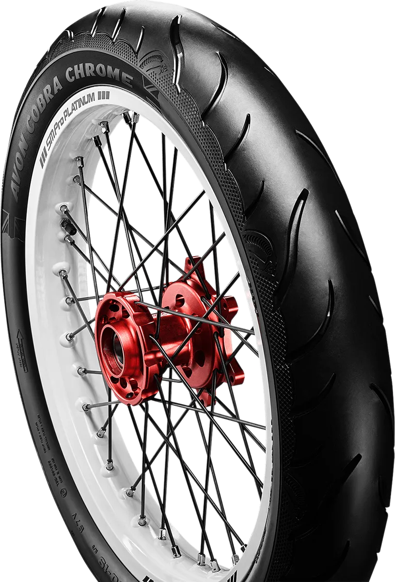 Avon Tyres 2120194 Avon AV91 Cobra Chrome MH90-21 Front Tire for Harley Davidson Motorcycles
