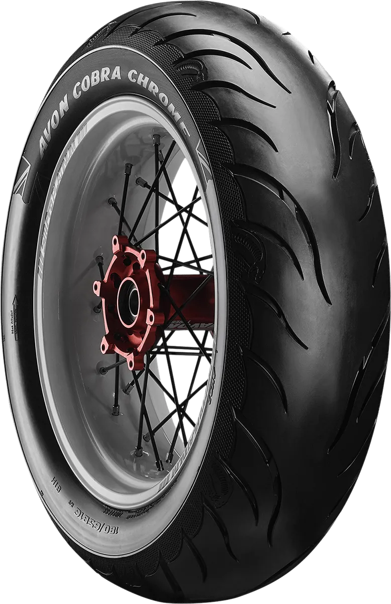 Avon Tyres 2120194 Avon AV91 Cobra Chrome MH90-21 Front Tire for Harley Davidson Motorcycles