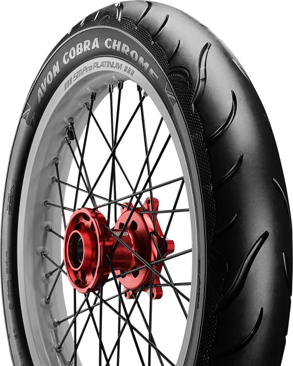 Avon Tyres 2120194 Avon AV91 Cobra Chrome MH90-21 Front Tire for Harley Davidson Motorcycles