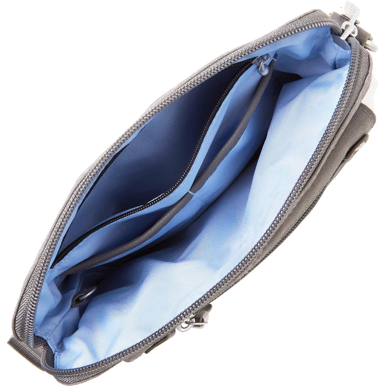 Baggallini Escape Crossbody With RFID Phone Wristlet Sterling Shimmer Nylon