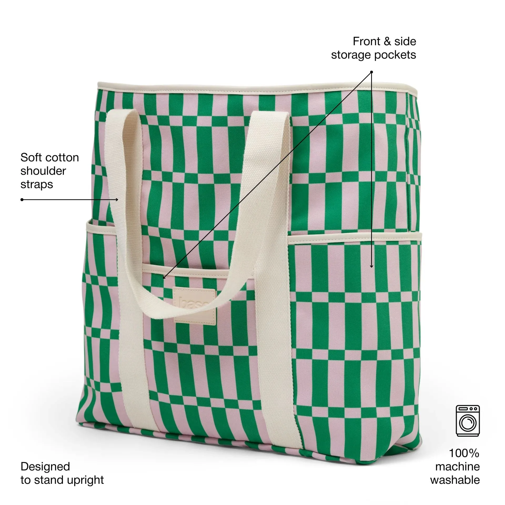 BASE Beach Base - Apple / Soft Pink Check