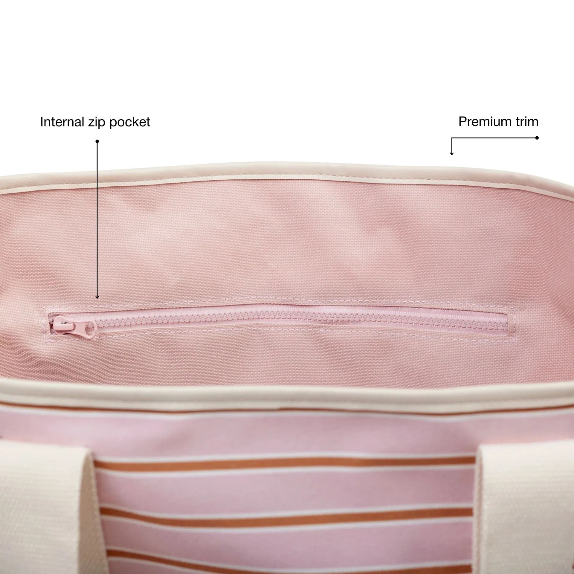 BASE Beach Base - Soft Pink / Rust Stripe