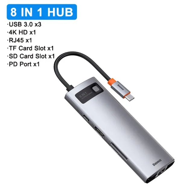 Baseus USB HUB Type C to Multi USB 3.0 4K HD PD 100W Port USB HUB Adapter for MacBook Pro iPad Laptop USB Splitter USB 3.1 C HUB