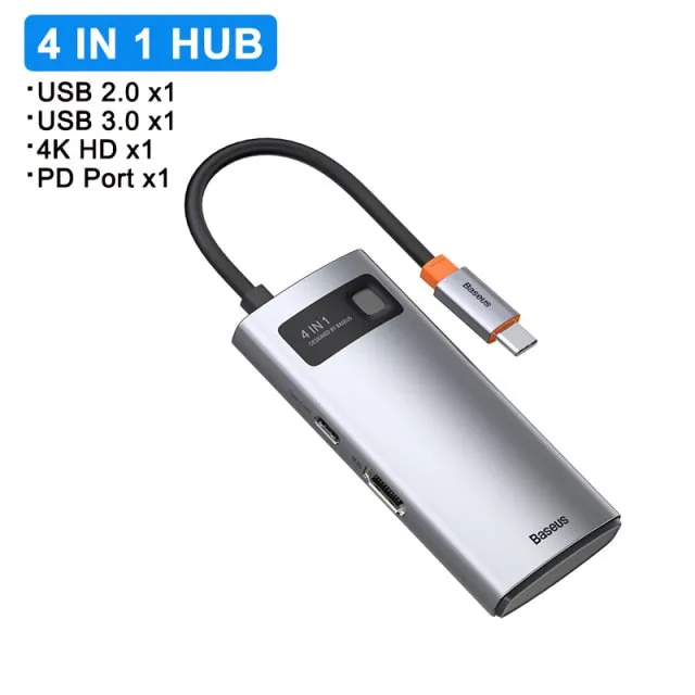 Baseus USB HUB Type C to Multi USB 3.0 4K HD PD 100W Port USB HUB Adapter for MacBook Pro iPad Laptop USB Splitter USB 3.1 C HUB