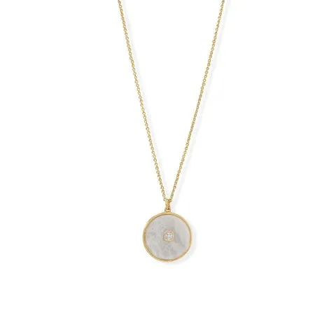 Black Onyx & Mother of Pearl Reversible Necklace