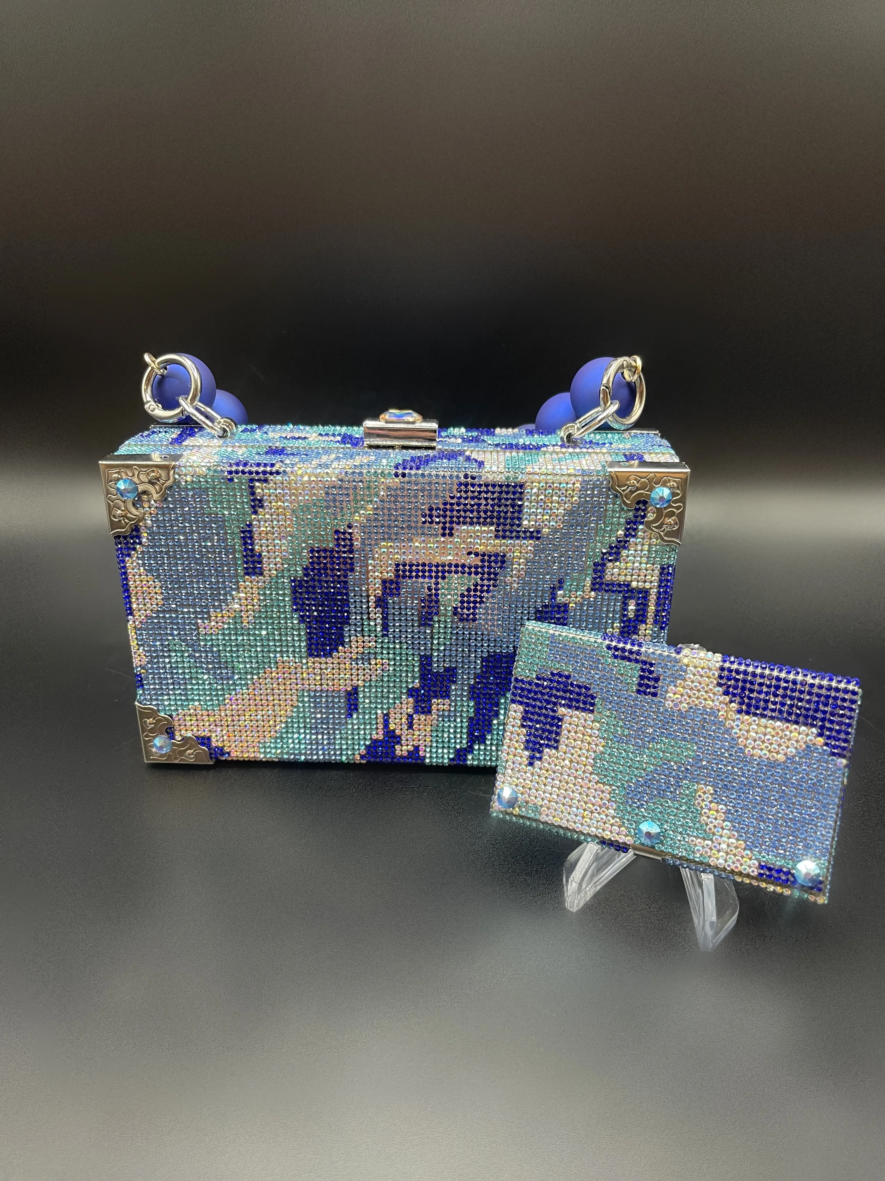 Blue AB Camo Card Holder