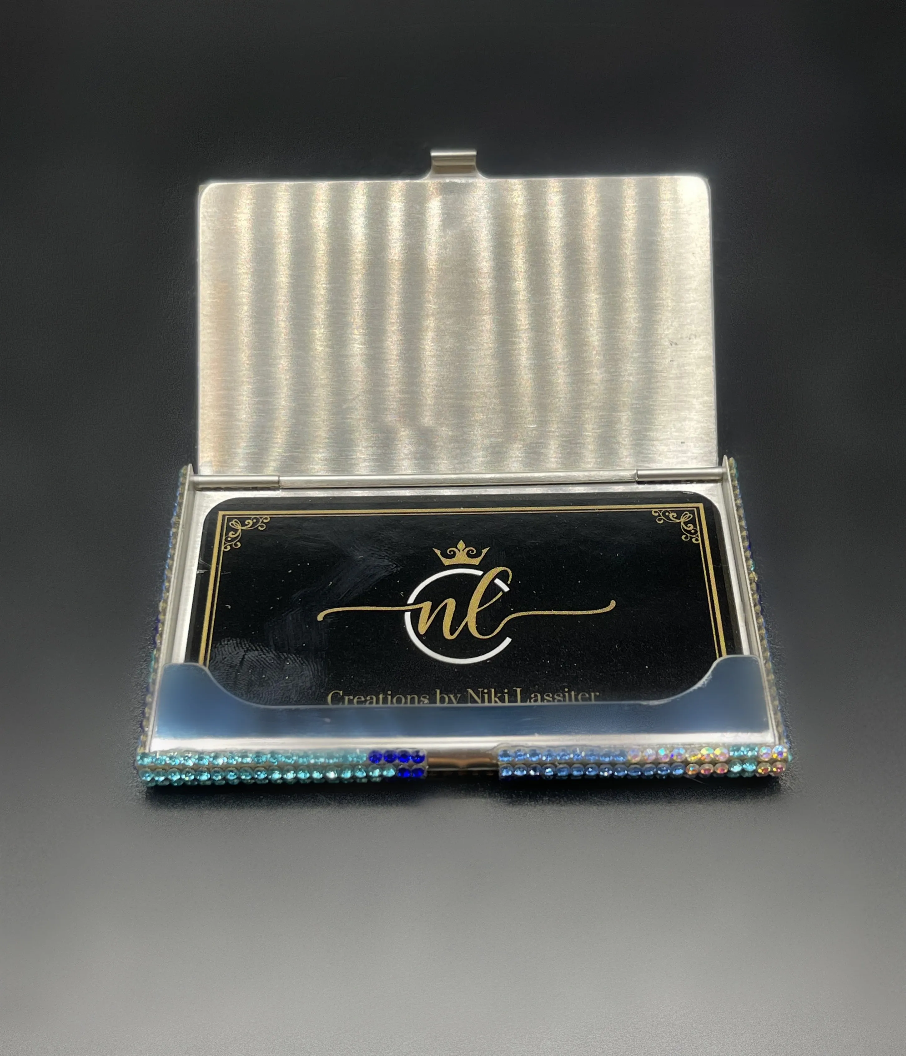 Blue AB Camo Card Holder