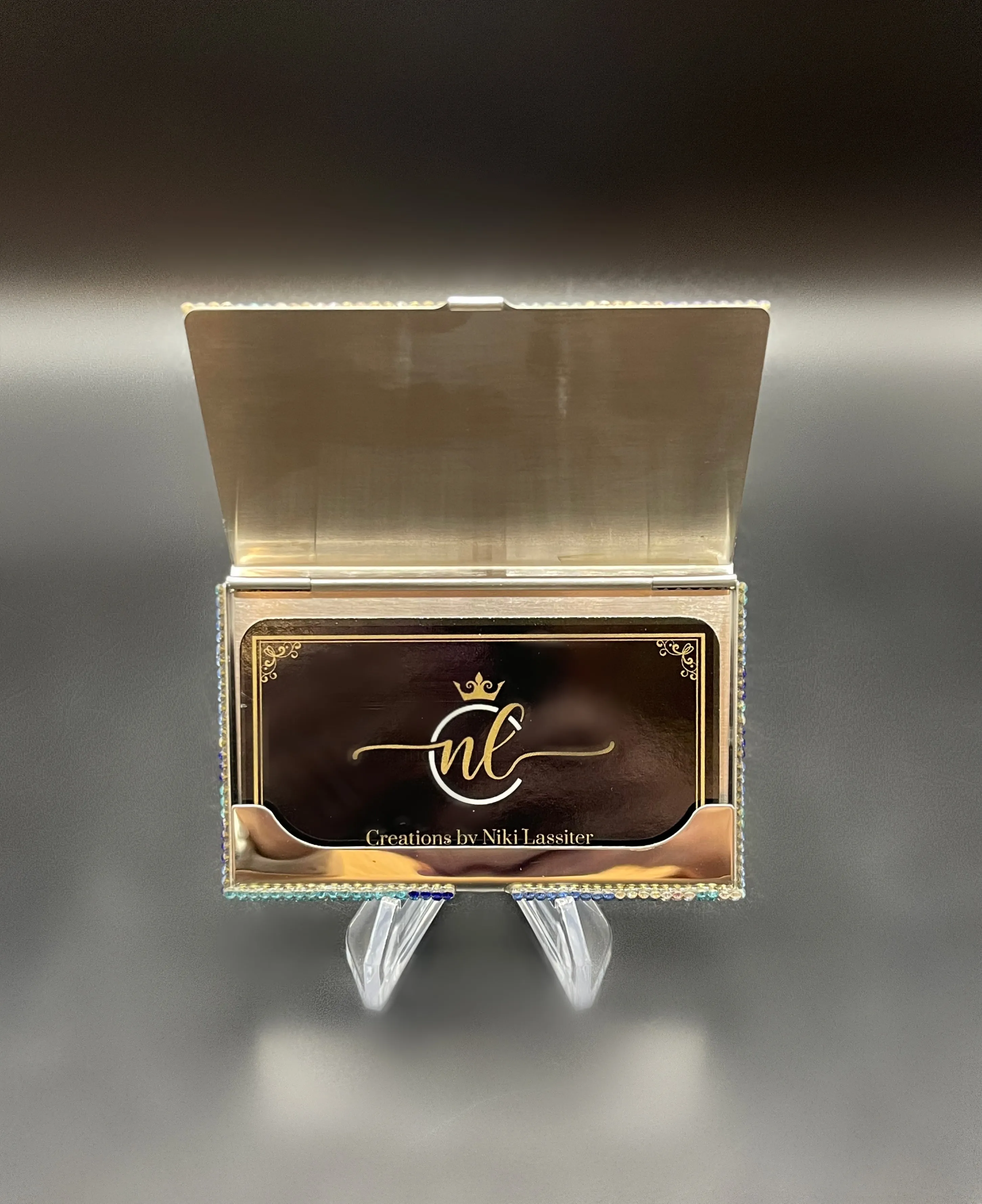 Blue AB Camo Card Holder