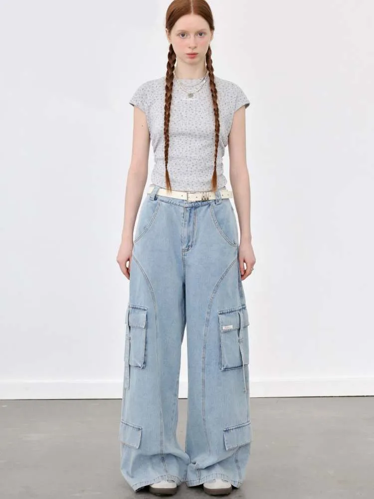 Blue Pocket Casual Jeans
