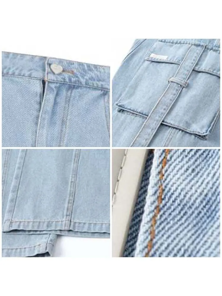 Blue Pocket Casual Jeans