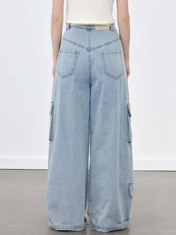 Blue Pocket Casual Jeans