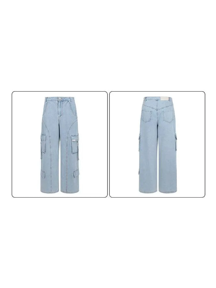 Blue Pocket Casual Jeans
