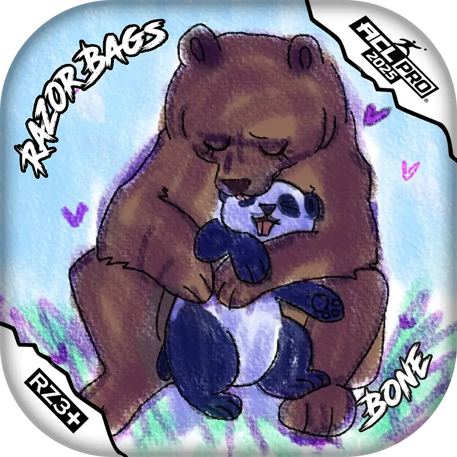 Bone | Bear Hug | ACL PRO Razor Cornhole Bags