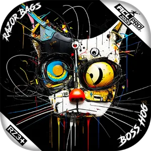 Boss Hog | Cat Abstract | ACL PRO Razor Cornhole Bags