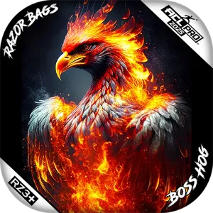Boss Hog | Fire Phoenix | ACL PRO Razor Cornhole Bags