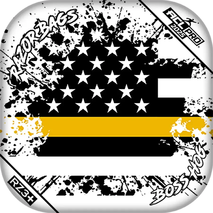 Boss Hog | Gold Line Flag | ACL PRO Razor Cornhole Bags