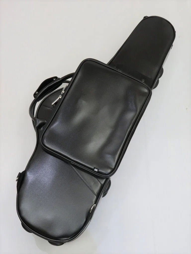 BROPRO Wooden Curved Tenor saxophone case  Black - Royal Style - W701CTLB