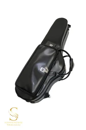 BROPRO Wooden Curved Tenor saxophone case  Black - Royal Style - W701CTLB