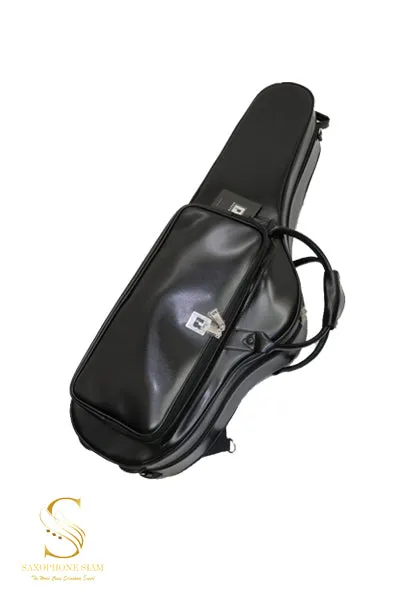 BROPRO Wooden Curved Tenor saxophone case  Black - Royal Style - W701CTLB
