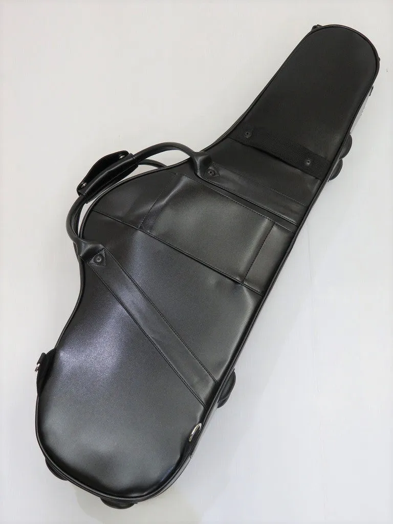 BROPRO Wooden Curved Tenor saxophone case  Black - Royal Style - W701CTLB
