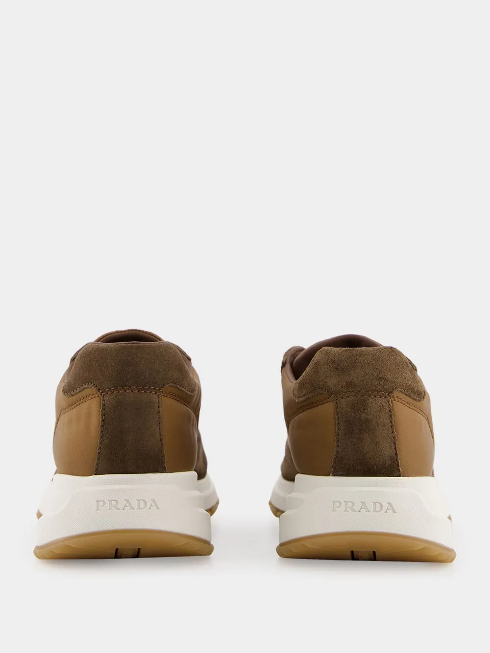 Brown Suede Re-Nylon Sneakers