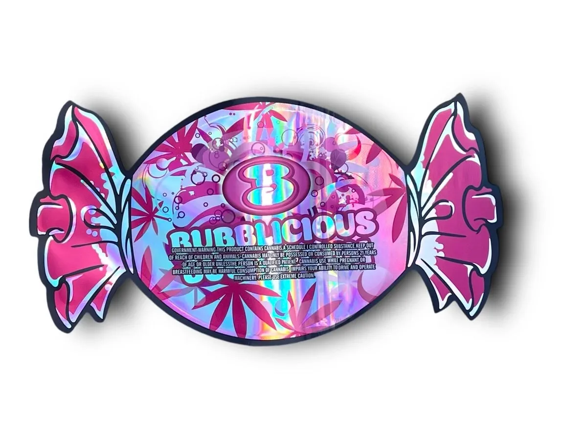 Bubblicious Bubblegum (Bright Pink) Mylar Bag 3.5 Grams Die Cut