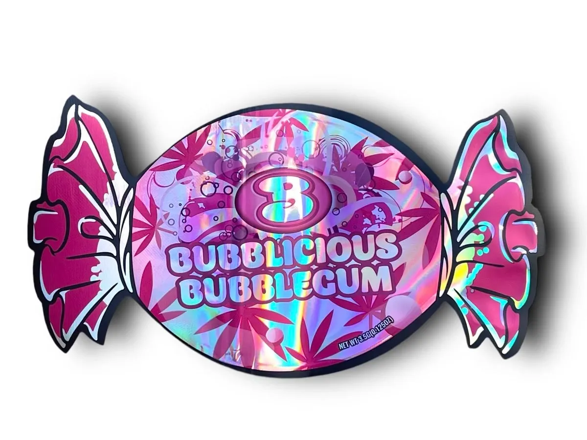 Bubblicious Bubblegum (Bright Pink) Mylar Bag 3.5 Grams Die Cut