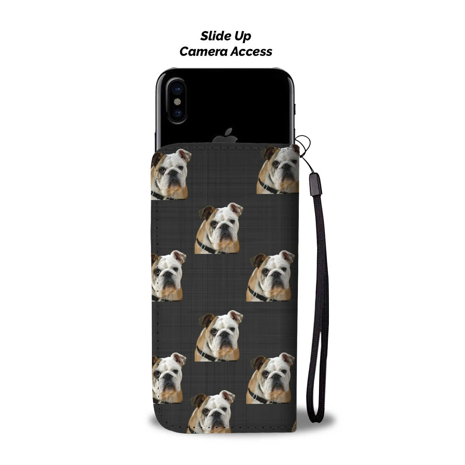 Bulldog Phone Case Wallet -English multi