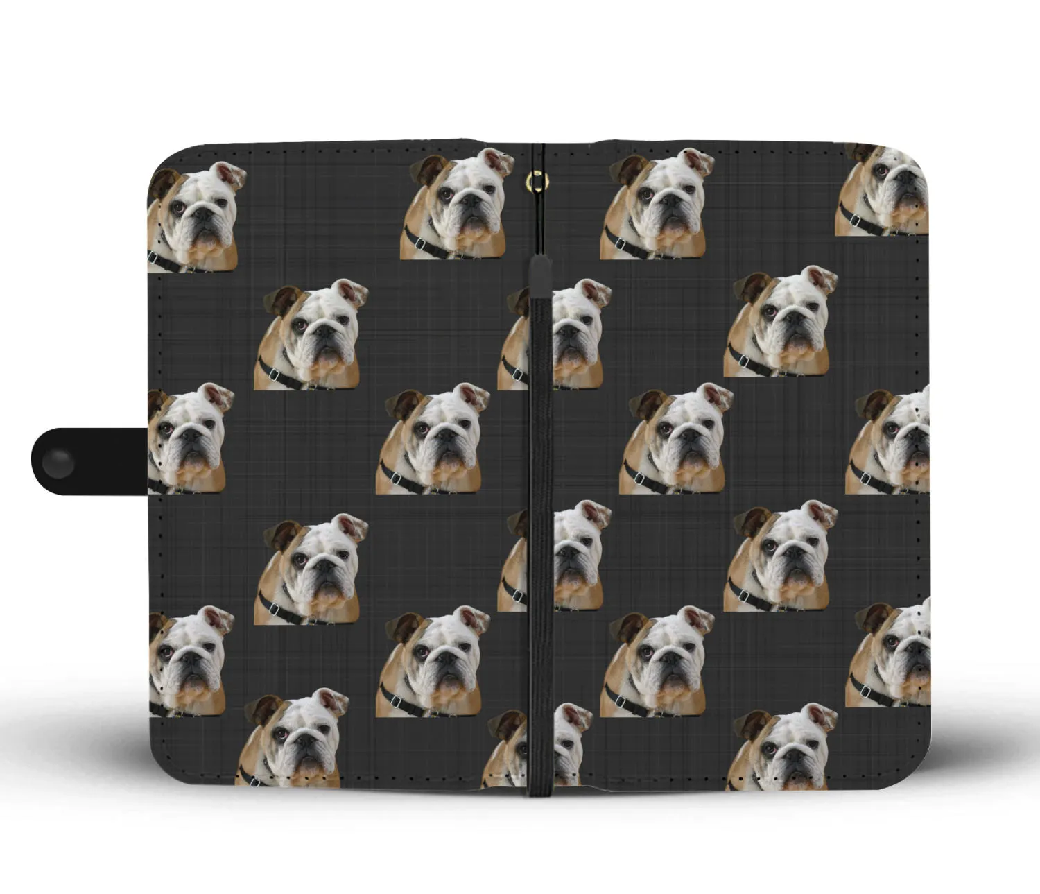 Bulldog Phone Case Wallet -English multi