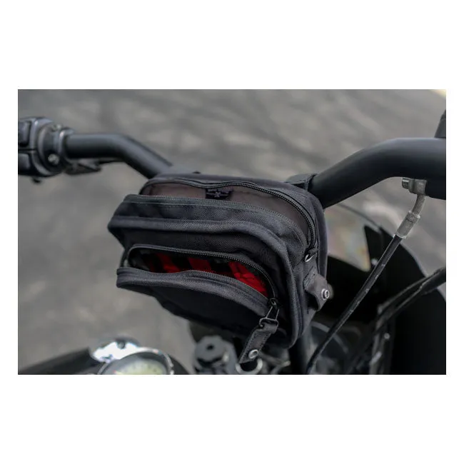 BURLY VOYAGER HANDLEBAR BAG, BLACK CORDURA