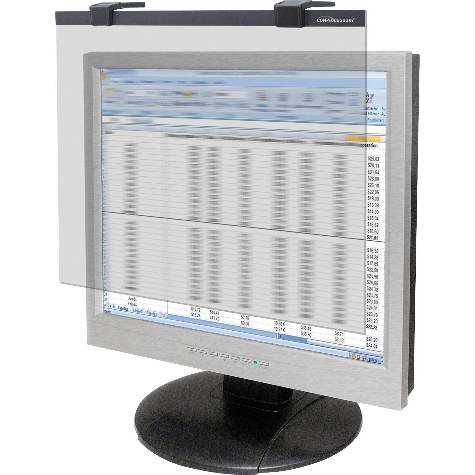 Business Source 19"-20" Widescreen LCD Privacy Filter Clear