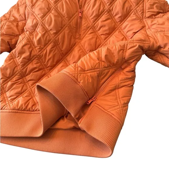 CALIA Women's Quilted 1/2 Zip Pullover Jacket Apricot WAX33055