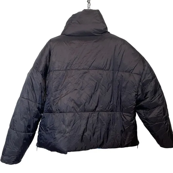 Calvin Klein Reversible Oversized Zip-up Puffer Jacket -black/blue Large