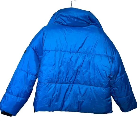 Calvin Klein Reversible Oversized Zip-up Puffer Jacket -black/blue Large