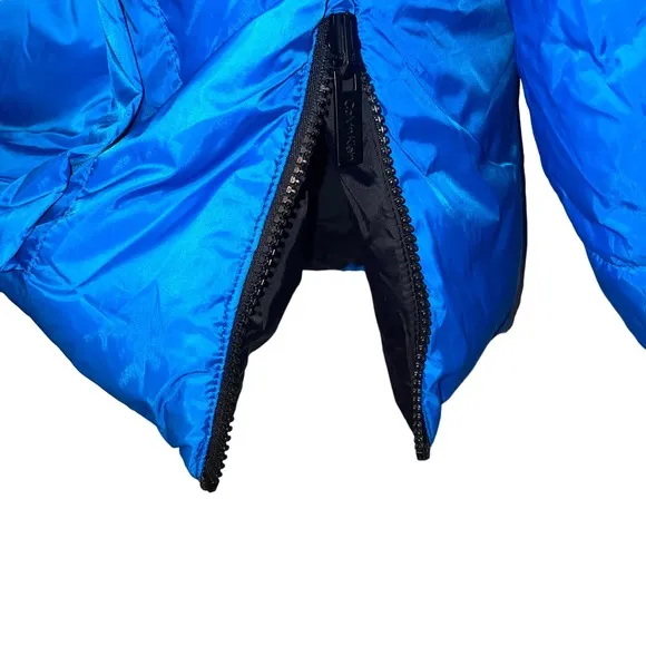 Calvin Klein Reversible Oversized Zip-up Puffer Jacket -black/blue Large
