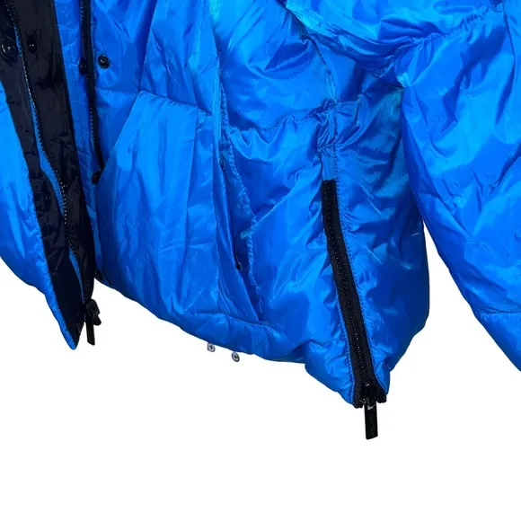 Calvin Klein Reversible Oversized Zip-up Puffer Jacket -black/blue Large