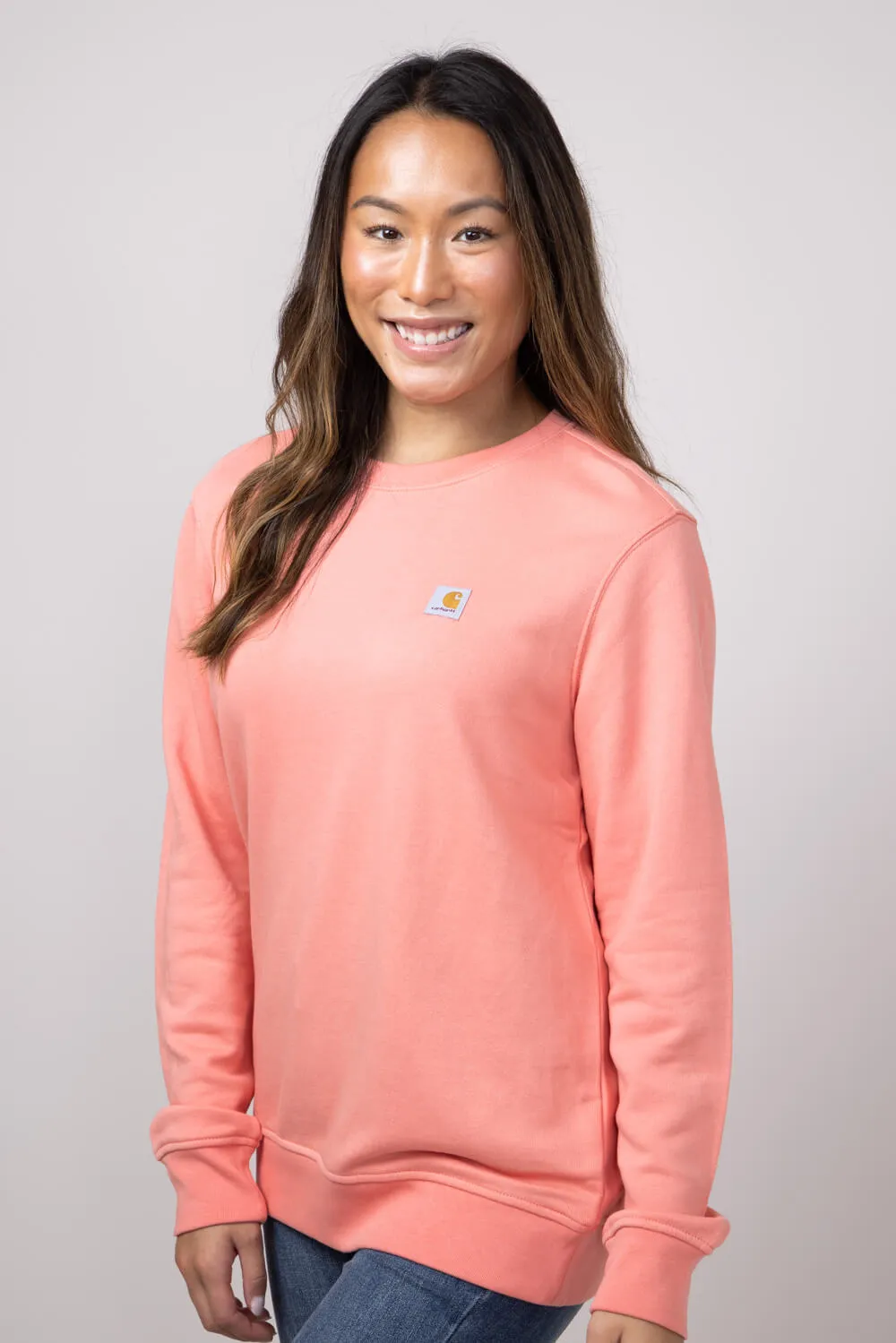 Carhartt Midweight Tencel Sweatshirt for Women in Aged Coral | 106179-P43