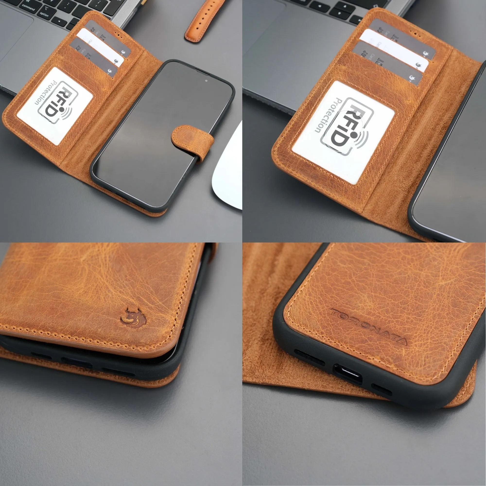 Casper iPhone 16 Plus Wallet Case Leather MagSafe