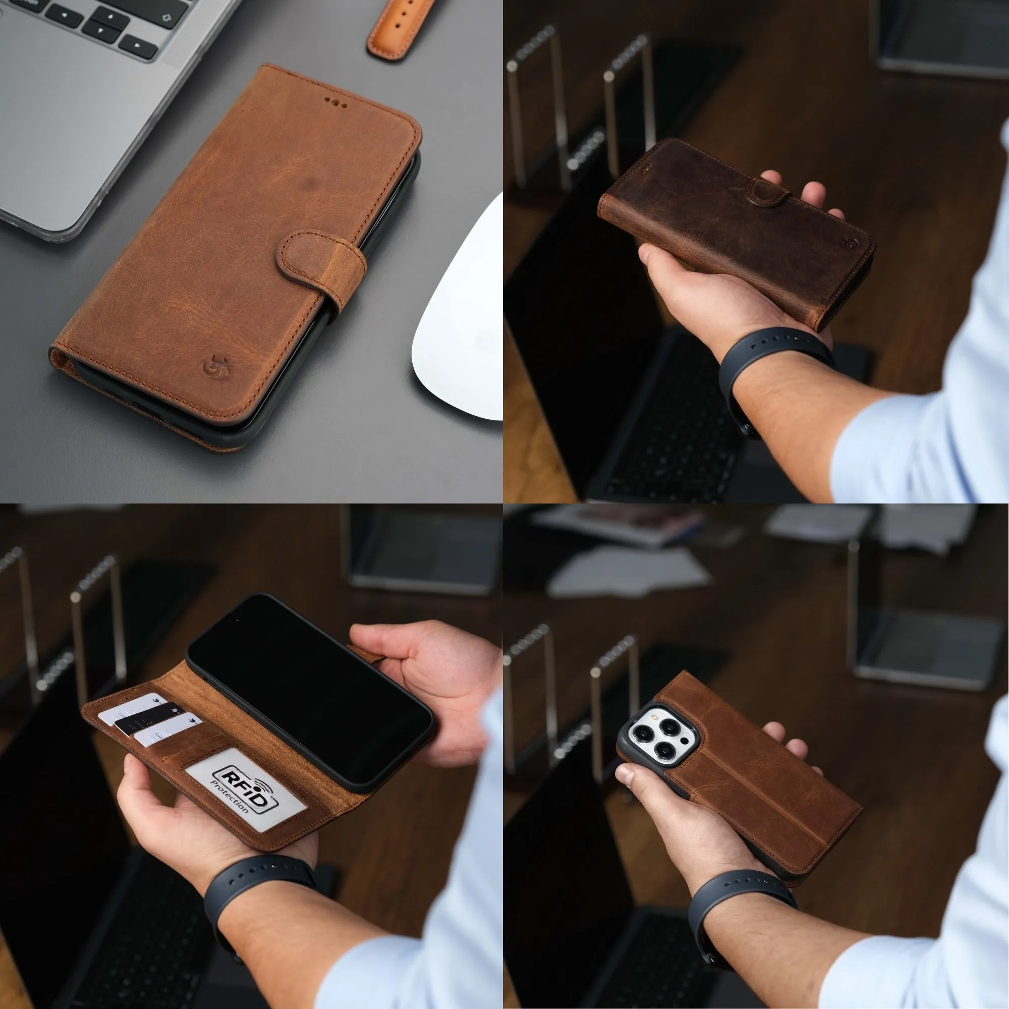 Casper iPhone 16 Plus Wallet Case Leather MagSafe