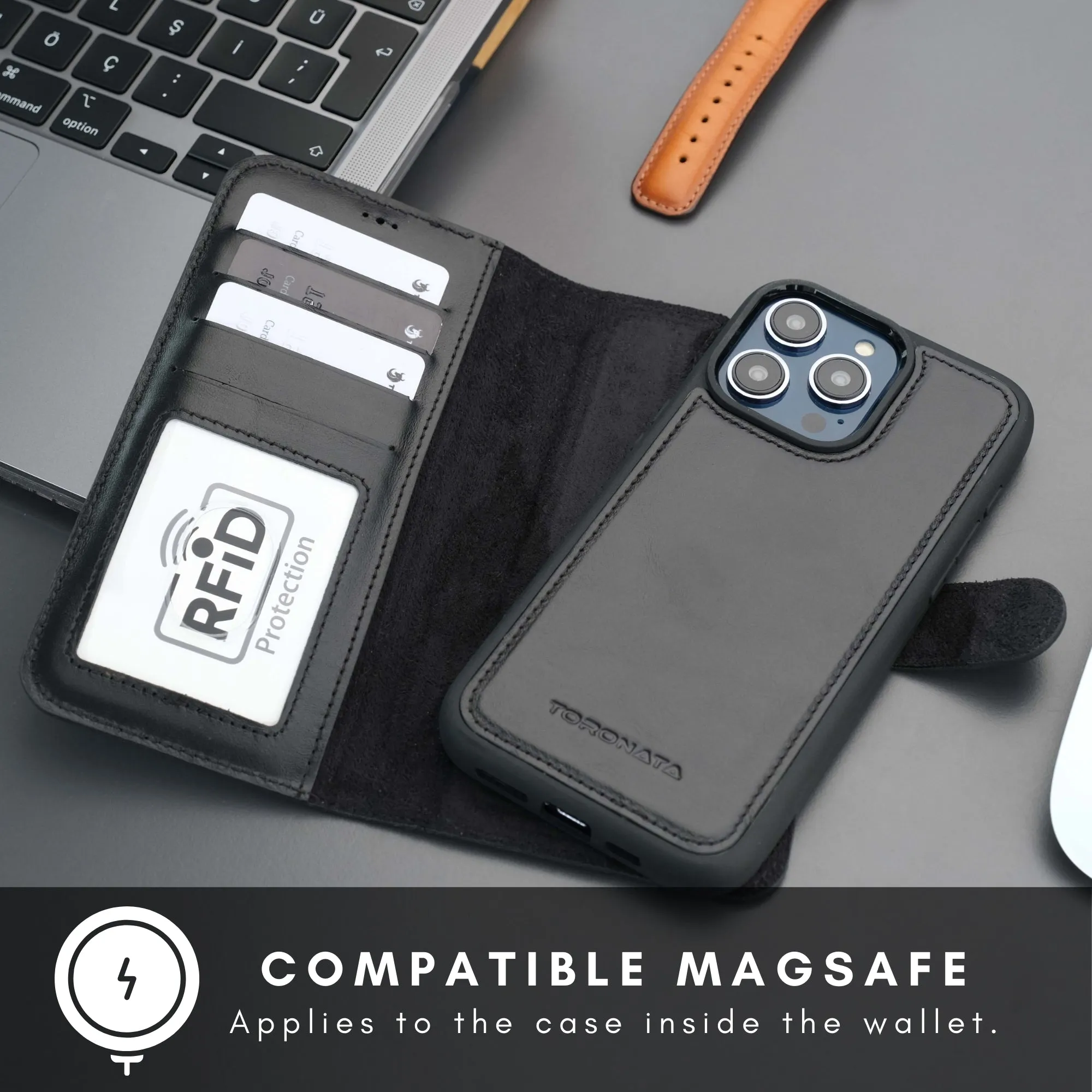 Casper iPhone 16 Plus Wallet Case Leather MagSafe