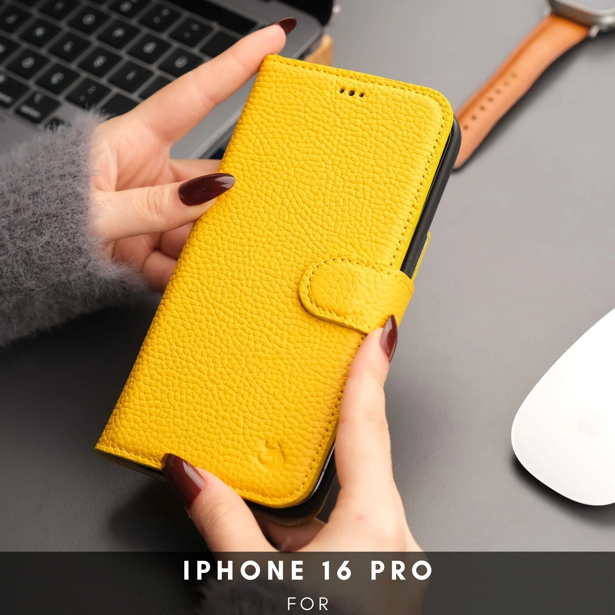 Casper iPhone 16 Plus Wallet Case Leather MagSafe