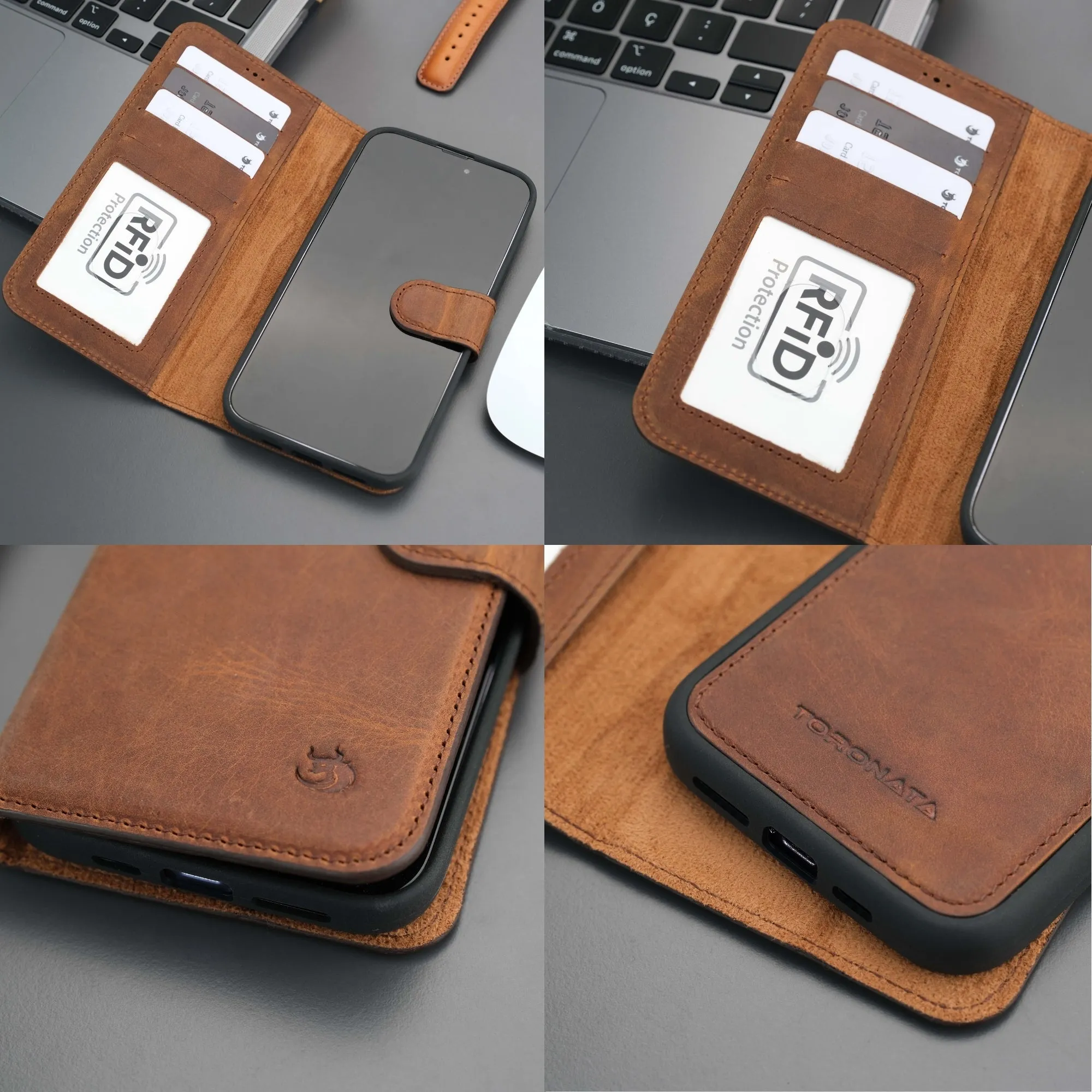 Casper iPhone 16 Plus Wallet Case Leather MagSafe