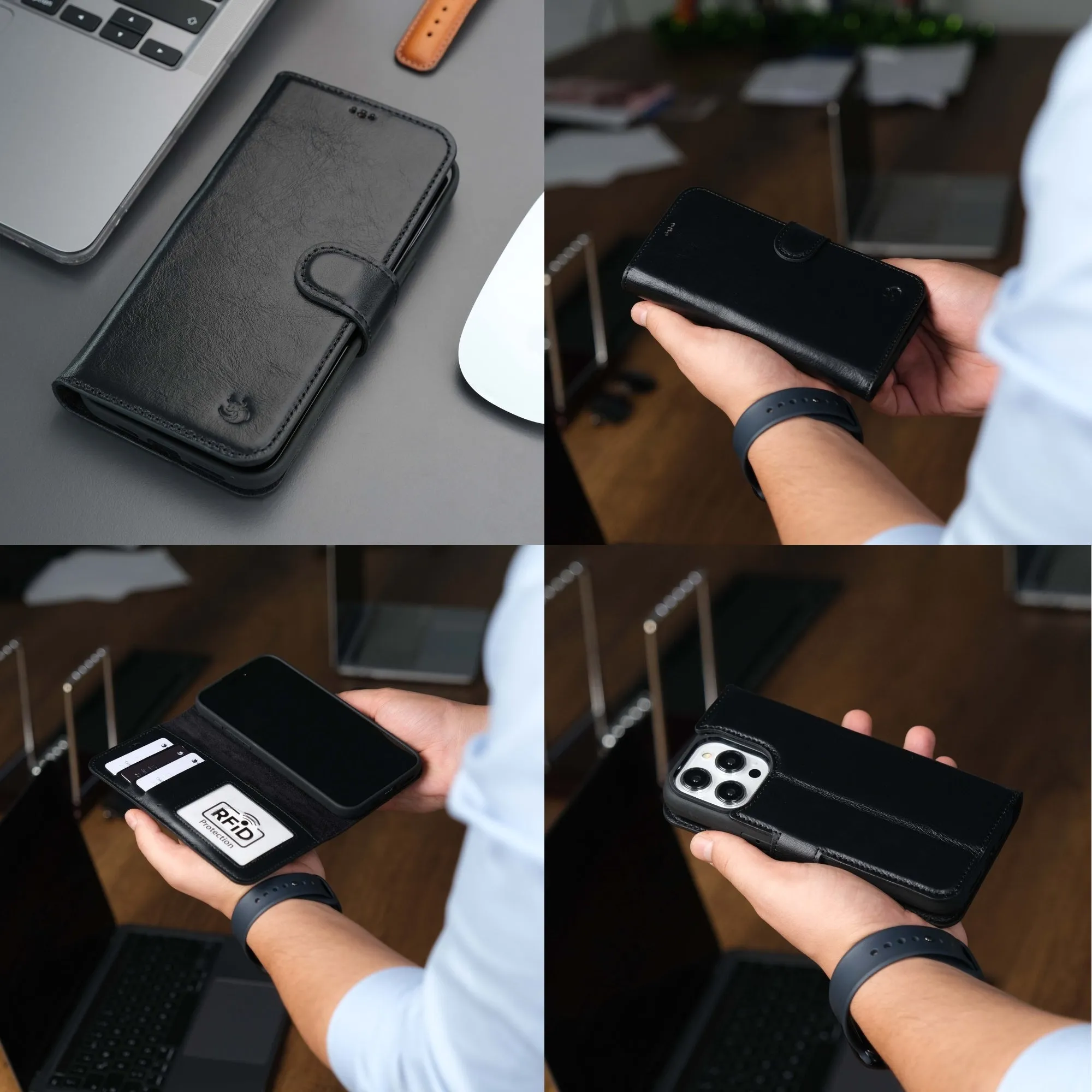 Casper iPhone 16 Plus Wallet Case Leather MagSafe
