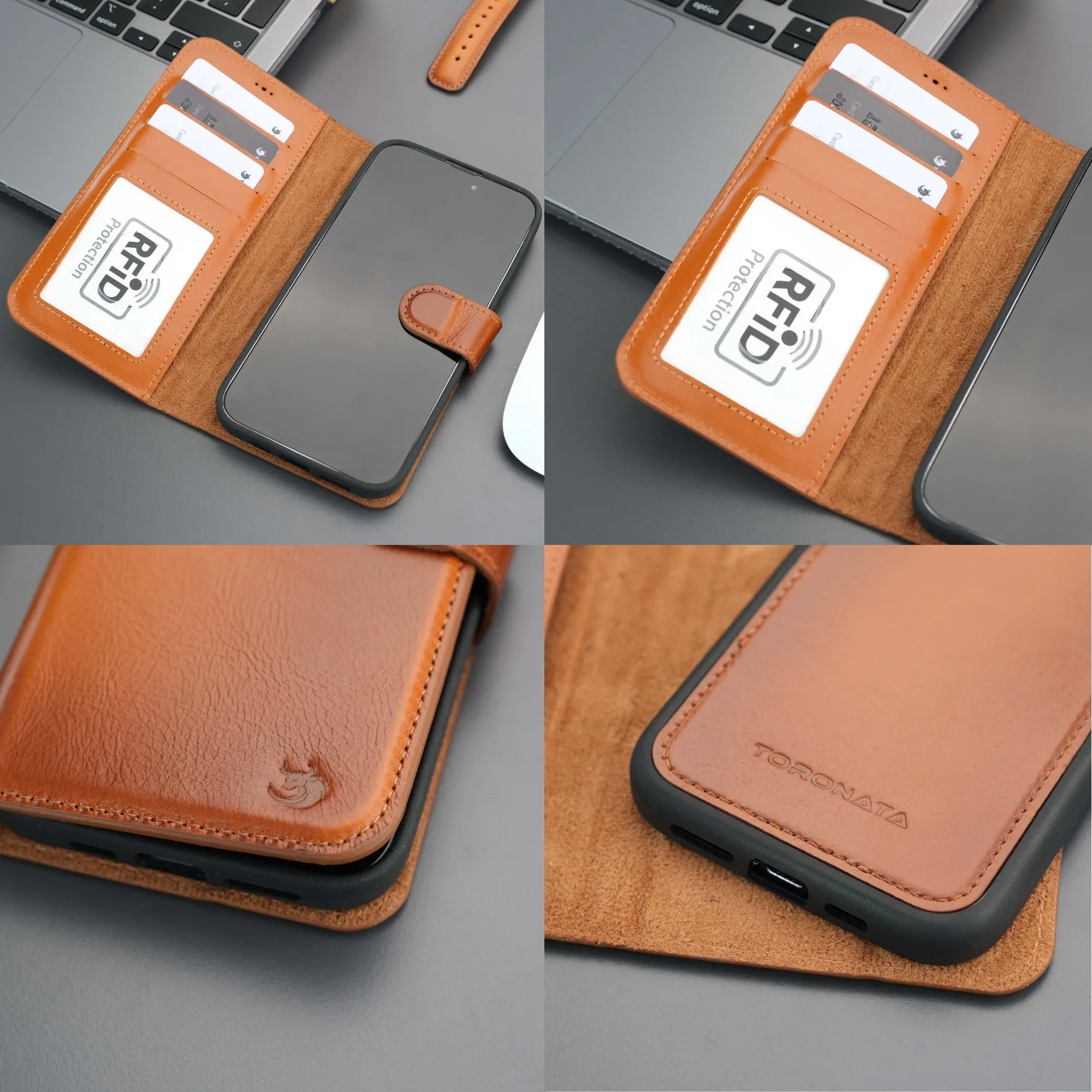 Casper iPhone 16 Plus Wallet Case Leather MagSafe