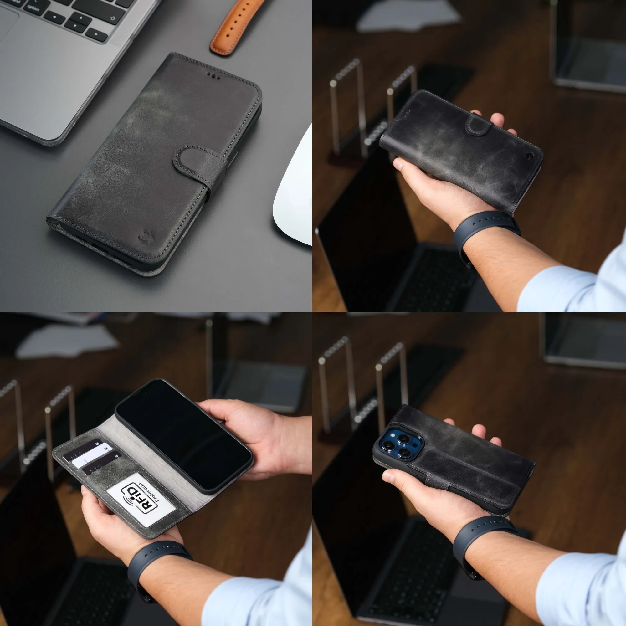 Casper iPhone 16 Plus Wallet Case Leather MagSafe