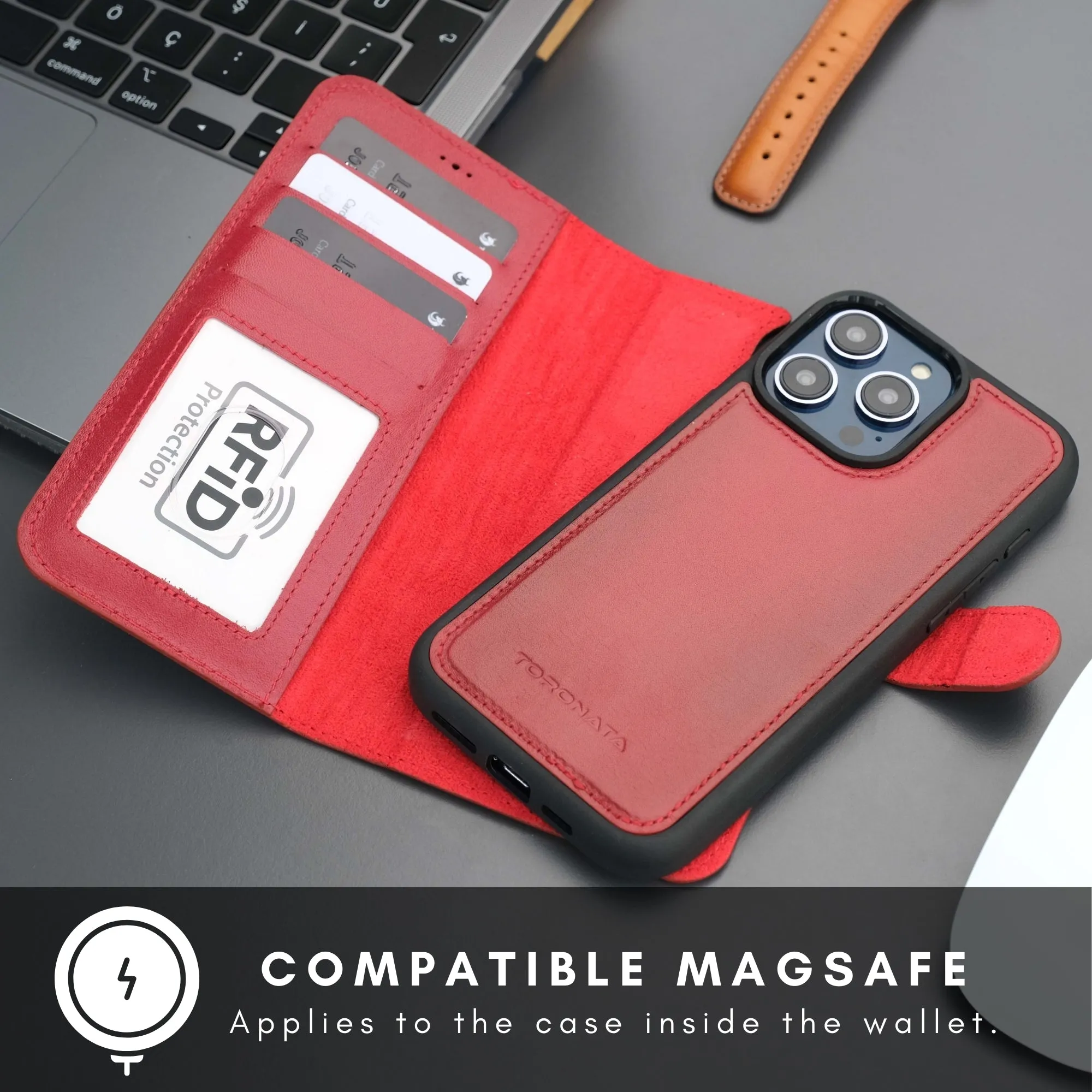 Casper iPhone 16 Plus Wallet Case Leather MagSafe