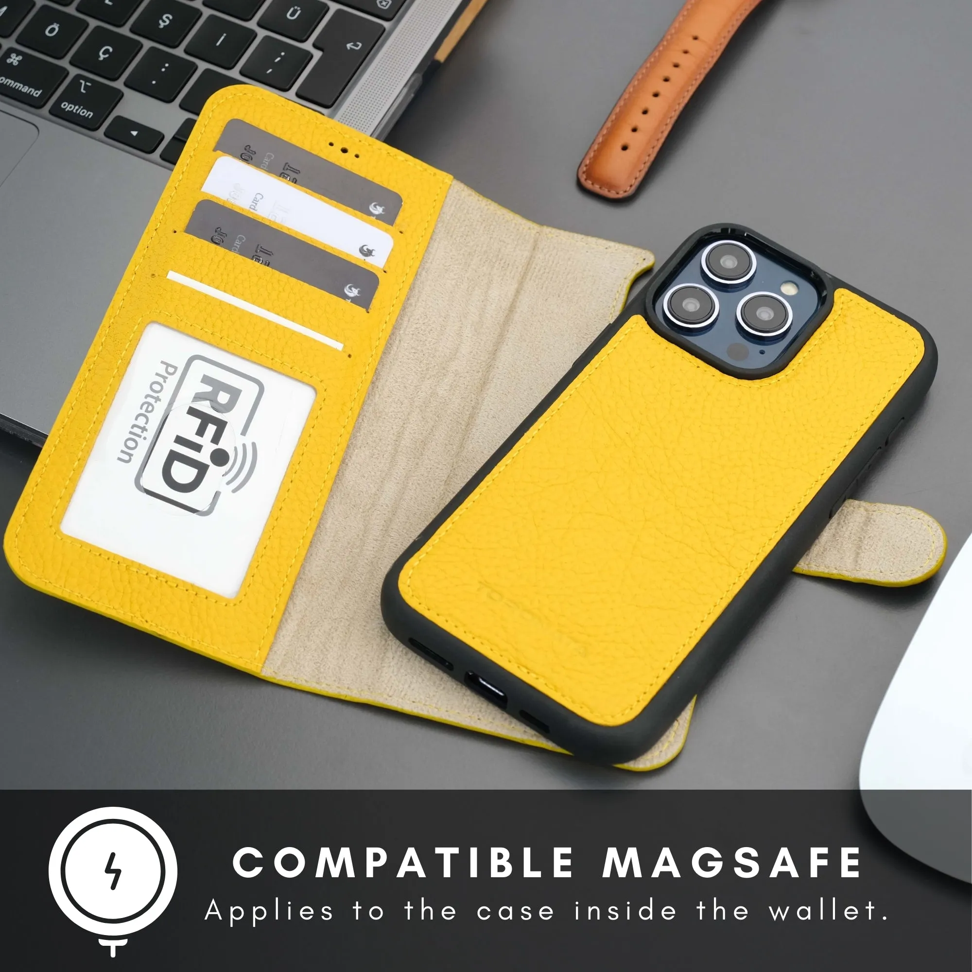 Casper iPhone 16 Plus Wallet Case Leather MagSafe